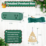 Touch Light Switch Christmas Tree Shaped Decoration Pendant Universal 3-Pin Socket Plug 118.1In Cord Total Power 120V 10A 1200Wsmart Touch Switch For Indoor Home Appliances Christmas Light String