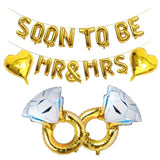 Engagement Party Decorations Soon To Be Mr & Mrs Balloon Banner Heart Balloons Huge Ring Balloons Gold Wedding Rehearsal Bridal Shower Bachelorette Party Sign Decor Supplies