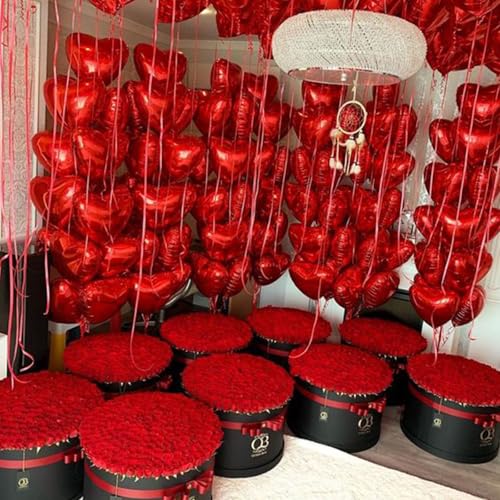Valentines Balloons, Heart Balloons for Valentines Day Decorations, Valentine Decorations, Valentines Decor 50 Pcs-1287