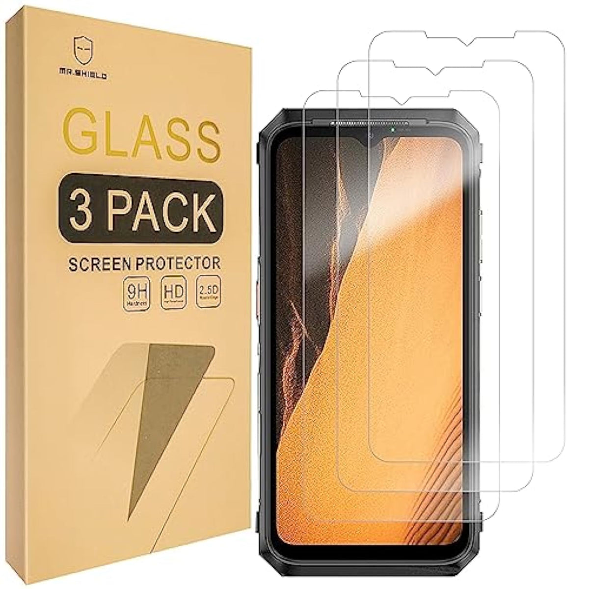 [3-Pack] Screen Protector For Ulefone Power Armor 19 / Power Armor 19T [Tempered Glass] [Japan Glass With 9H Hardness] Screen Protector