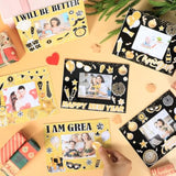 30 Packs New Year Diy Craft Kit For Kids Happy New Year Paper Picture Frames With Stickers And Rope For 2026 Winter Year’S Eve Party Gifts Craft School Home Classroom Game Activity Supply