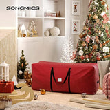 Christmas Tree Storage Bag, Holiday Tree Storage Container, Up To 9 Ft, Tree Holder Bag, Wear-Resistant 600D Oxford Fabric, Lightweight, Thick Handles, Red Urxs003R01