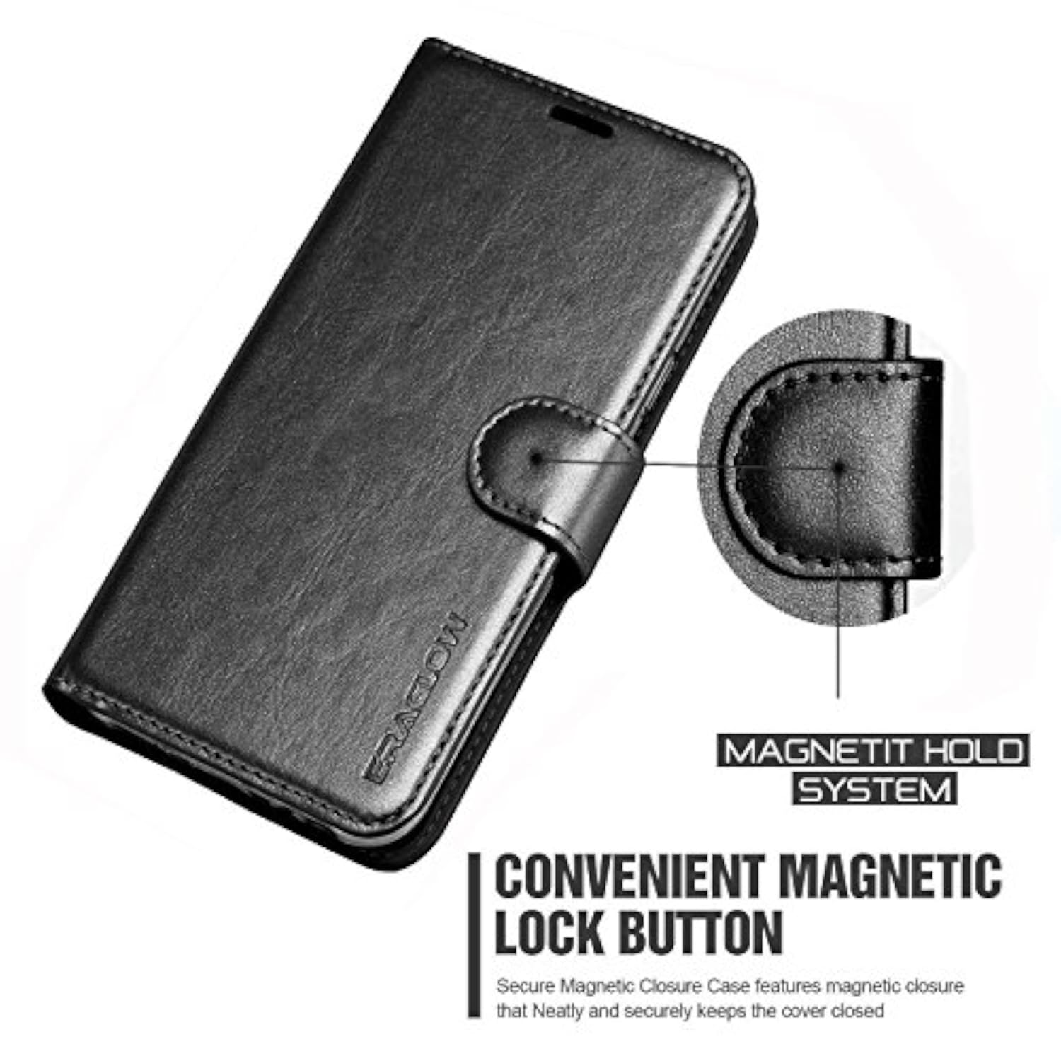 Premium PU Leather Wallet Flip Protective Phone Case Cover with Card Slots and Kickstand for Samsung Galaxy A10E A10 E 2019
