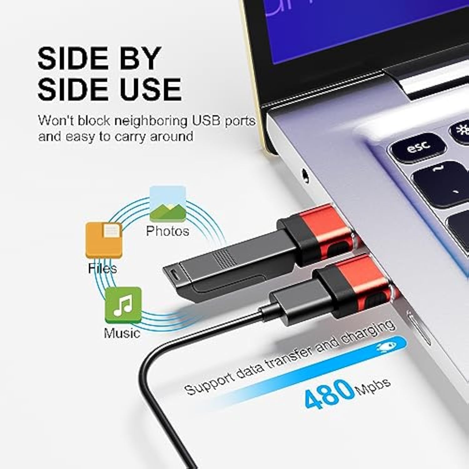 Usb To Usb C Adapter 6 Pack,Usb C Female To Usb Adapter,Usb A To Usb C Adapter