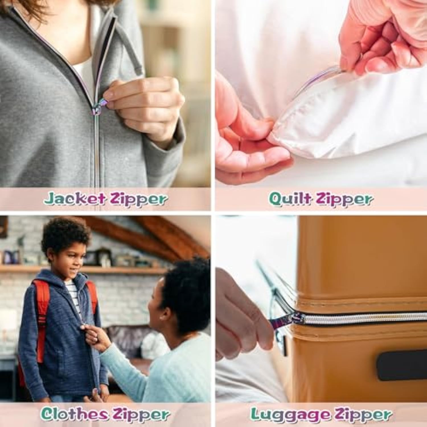 Zipper Tape By The Yard #5 With Pulls-Bulk Nylon Coil Zipper By The Ya