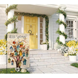 Spring Bird Garden Flag 12X18 Vertical Double Sided Floral Tree Farmhouse Holiday Outside Decorations Burlap Yard Flag Bw578