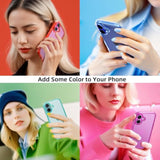 For Iphone 16 Case, Protective Shockproof Bumpers [Not Yellowing] Anti-Scratch Transparent Slim Hard Pc Back Soft Tpu Frame Cover For Men Women - Rose Red