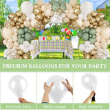 Sage Green Balloon Arch Kit: Gold Confetti Party Decor