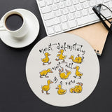Funny Duck Small Round Kawaii Mouse Pad For Desk, Mouse Pad Cute, Duck Gifts For Duck Lovers Desk Accessories, Office Gifts For Coworkers, Girly Office Decor 8.7X8.7 Inch