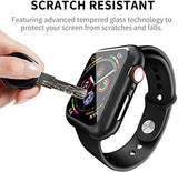Case Compatible with Apple Watch SE 2023/Series 6/SE/Series 5/Series 4 40mm with Built in Tempered Glass Screen Protector,Overall Protective Hard PC