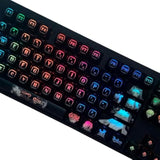 Japanese Anime Demon Slayer Translucent Keycaps 108 Pbt Dye Sublimation Oem Pr