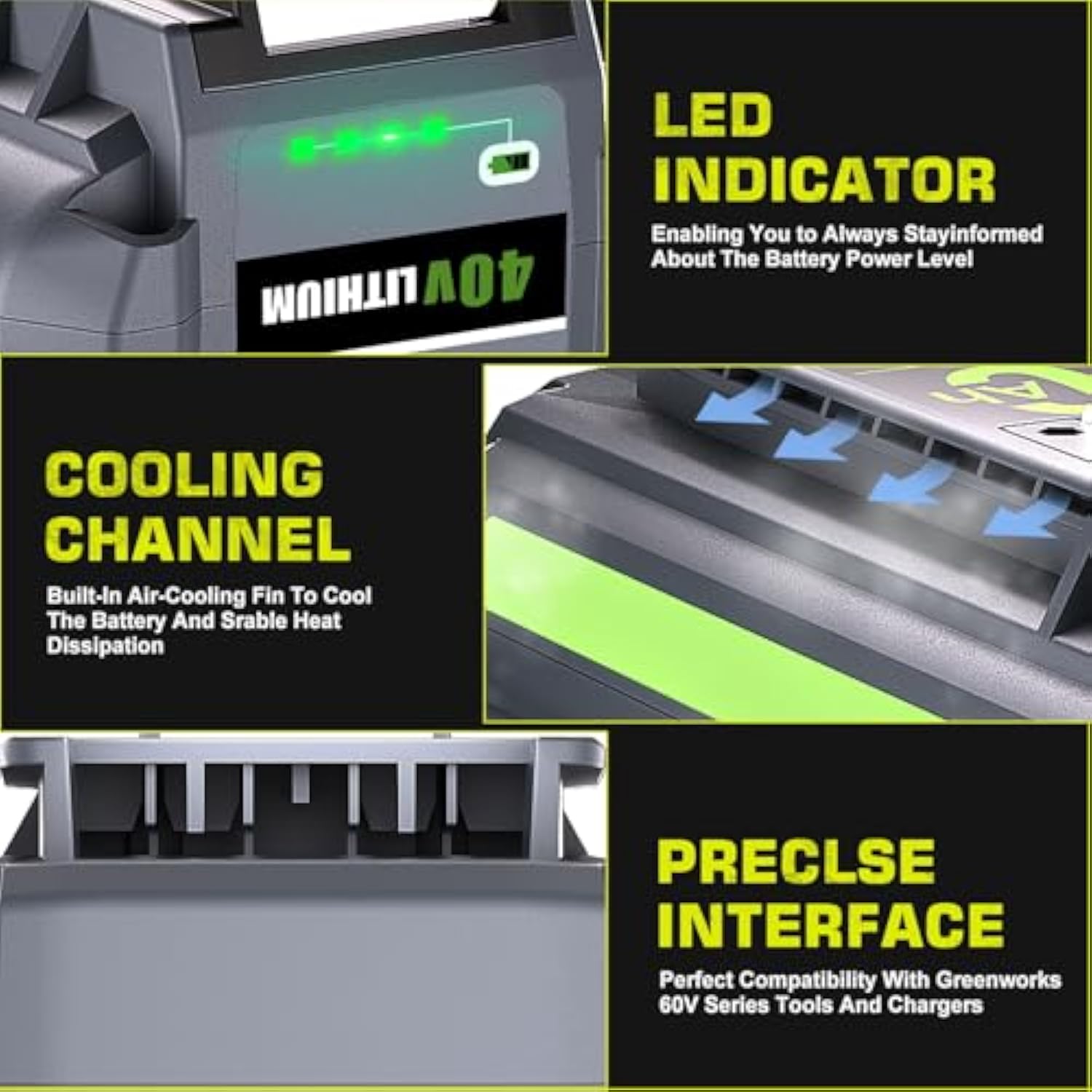 40V 6.0Ah Replacement For Ryobi 40V Battery For Ryobi 40Volt Cordless Tool Li-Ion Ryobi Batteries Op4015 Op4026 Op40201 Op40261 Op4030 Op40301 Op4040 Op40401 Op4050 1