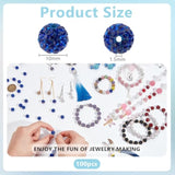 100pcs 10mm Blue Rhinestone Clay Beads for Jewelry & Party Decoration
