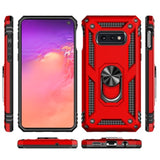 For Samsung Galaxy S10E Case: Galaxy S10E With Screen Protector - Military Grade Protective Cases With Finger Ring Holder Kickstand For Samsung S10E(Red)