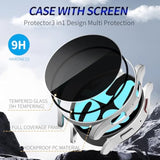 2 Pack For Samsung Galaxy Watch 6 44Mm Screen Protector Case [Anti-Peeping], Privacy Hard Pc Bumper Full Coverage Protective Accessories Built-In Tempered Glass Film