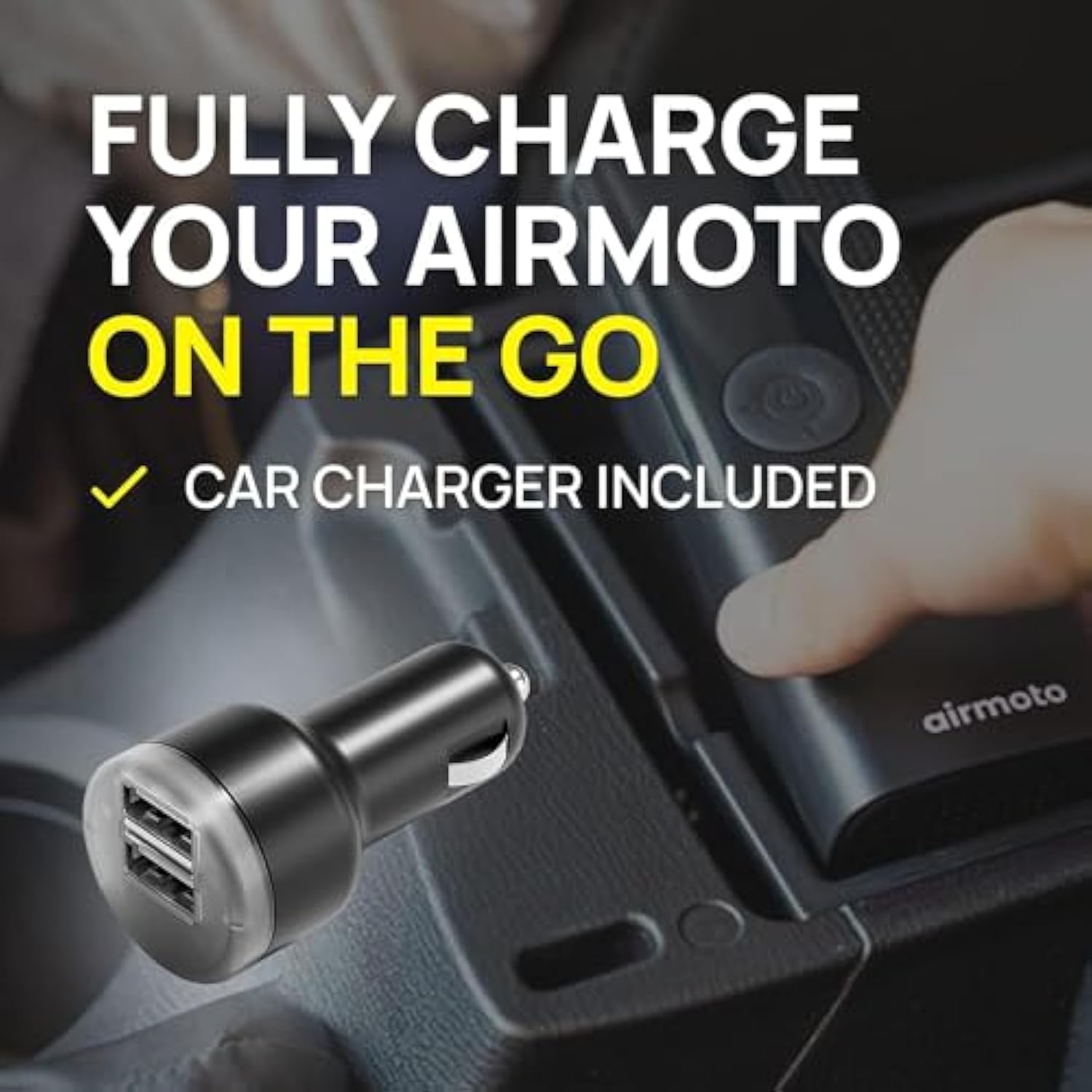 Power Kit - Car Charger And Home Charger Tire Inflator Portable Air Compressor - Fast Charging With 3Ft Lightning Cable