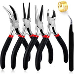 4Pcs Jewelry Pliers Set Jewelry Making Pliers Tools Kit Include Jewelry Making Needle Nose Chain Nose Round Bent Pliers Wire Cutter For Bracelet Beading Craft Jewelry Making Supplies (Black)
