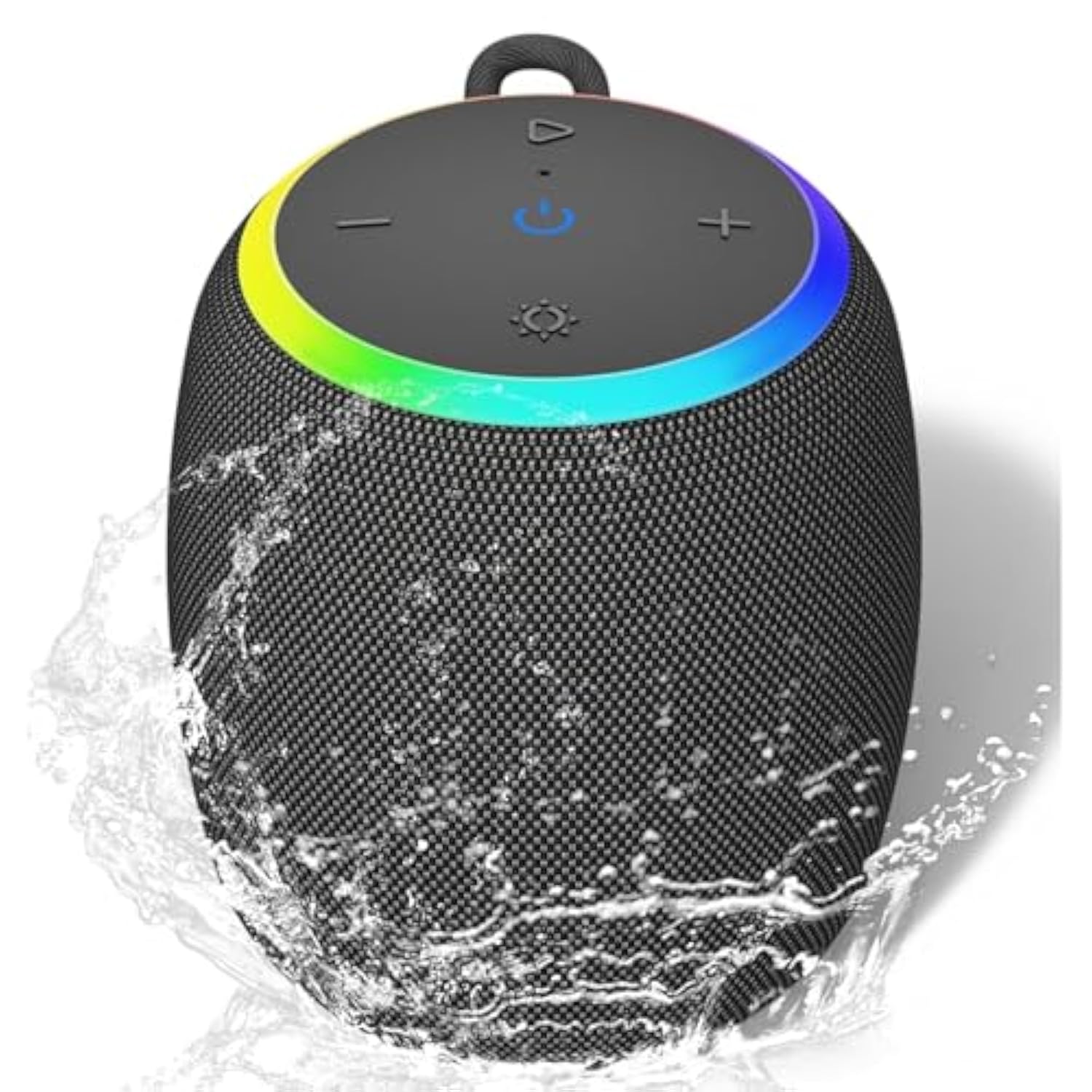 Bluetooth Speaker, Portable Wireless Bluetooth 5.3, 15W Clear Bass, Ipx6 Waterproof, Led Lights, Aux/Tf/Usb, Dual Tws Pairing, 12H Playtime, Small Speakers For Home Outdoor Beach, Ideal Gift