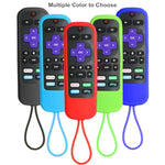 2 Pack Silicone Case Compatible For Roku Express/Streaming Stick/Premiere Remote Cover Compatible With Tcl Roku Smart Tv Remote Control Replacement Sleeve Skin Glow In The Dark Blue Green