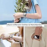 8 Pack Case Compatible For Apple Watch Se Series 6 5 4 3 2 44Mm 40Mm 42/38Mm Hard Pc Flowers Case With Tempered Glass Smartwatch Screen Protectors Full Protective Cover For Women(8Pack, 40Mm)
