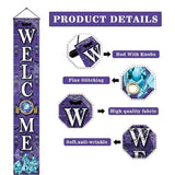 Haunted House Halloween Door Banner 71x12in Welcome Foolish Mortals Sign Party Decor