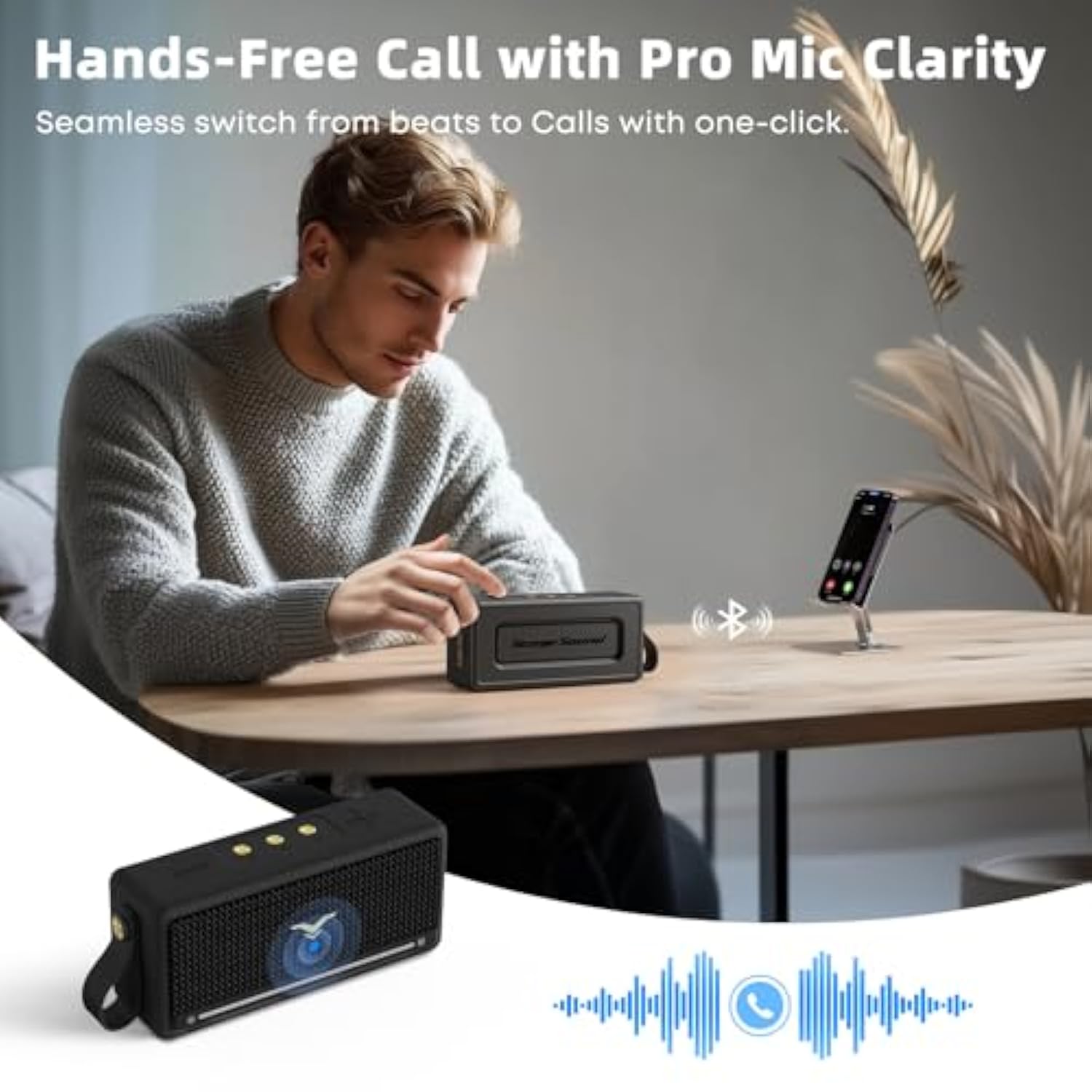 Portable Bluetooth Speakers, Ip67 Waterproof Wireless Speaker With Lights, 40W Loud Stereo Sound, Active Extra Bass, Bluetooth 5.3, Dual Pairing, 12H Playtime For Home, Party, Outdoor, Beach, Travel