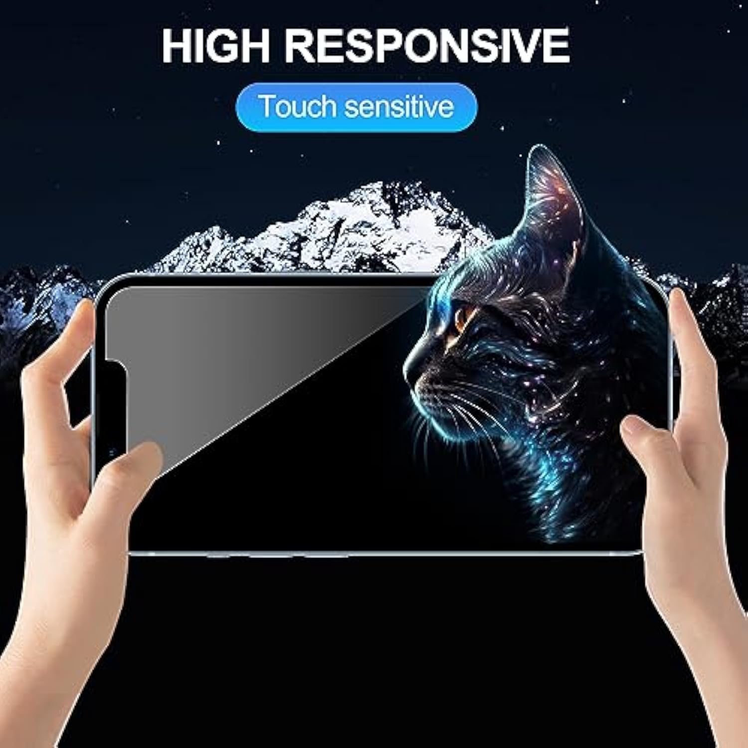 2-Pack Privacy Screen Protector for iPhone 13/14 6.1 Inch Case Friendly