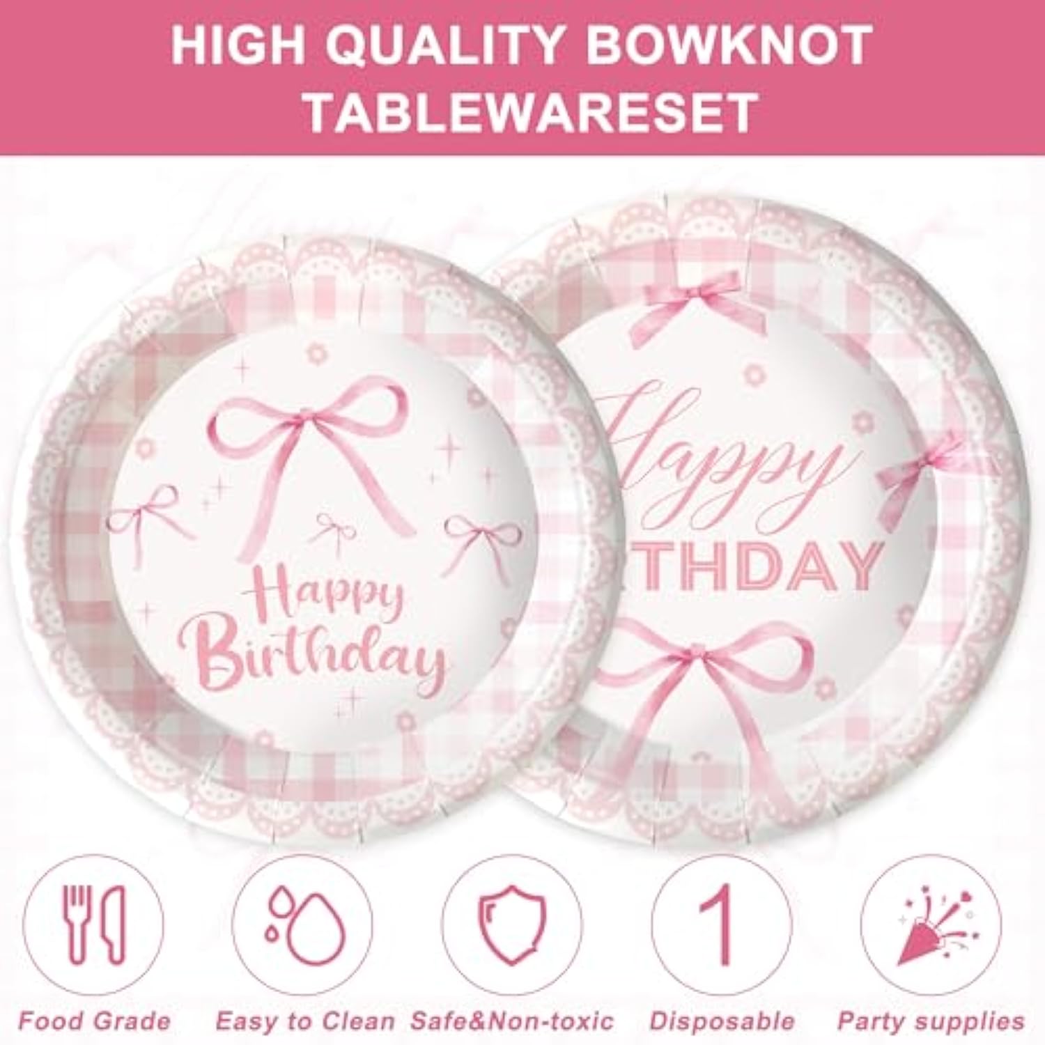 120Pcs Two Sweet Birthday Party Supplies Two Sweet Donut Ice Cream Decorations For Baby Girl 2Nd Second Birthday Tableware Set Plates Napkins Cups Set For 20 Guests