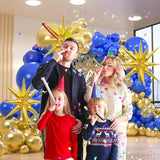 Royal Blue & Gold Balloon Arch Kit – 156pcs for Parties, Weddings, Birthdays and More