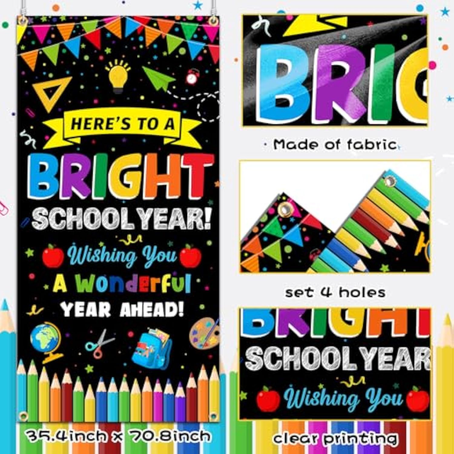 Welcome Back To School Door Cover, Welcome Classroom Door Banner When You Enter This Classroom First Day Of School Door Cover, Back To School Party Supplies Banner For Door Wall Blackboard