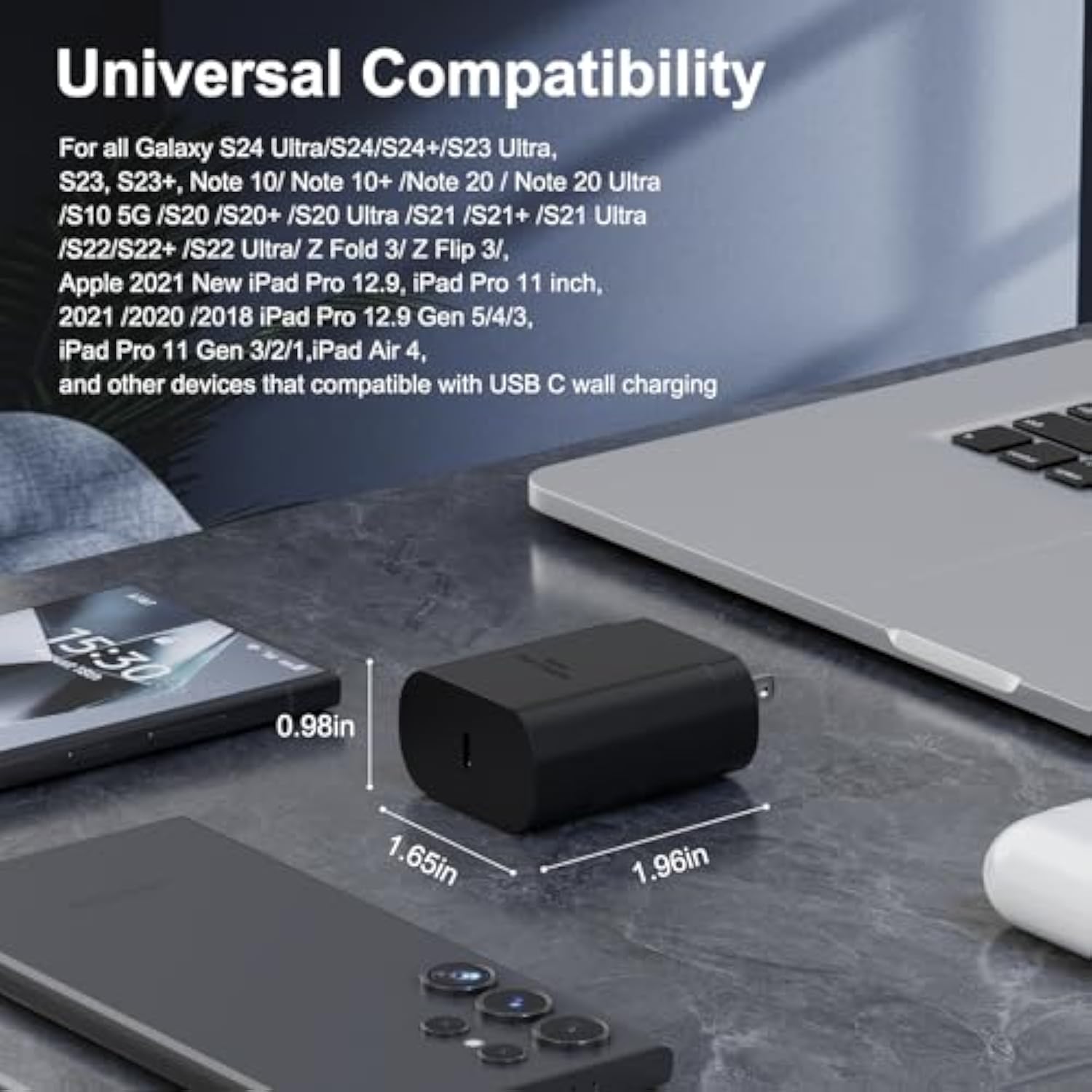 Samsung Super Fast Charger,3 Pack Type C 25W Usb C Wall Charger Fast Charging With 10Ft Long Type C To C Cable For Samsung Galaxy S25 Ultra/S25/S25+/S24+/S24 Ultra/S24/S24+/S23 Ultra/S22 Ultra