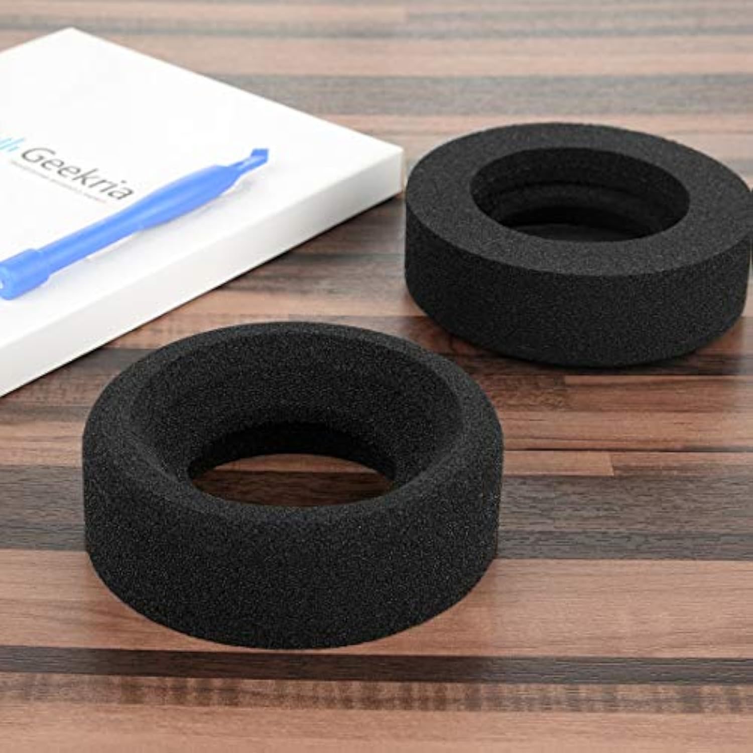 Geekria Comfort Foam Replacement Ear Pads Compatible with GRADO SR125, SR225, SR325, SR60, SR80, SR80e, M1, M2 Headphones, Repair Parts (Black)