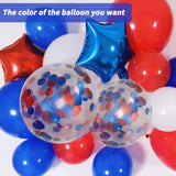 160 Pc Red, White, & Blue Balloon Garland Arch Kit w/ Stars 4th of July/Patriotic Decor