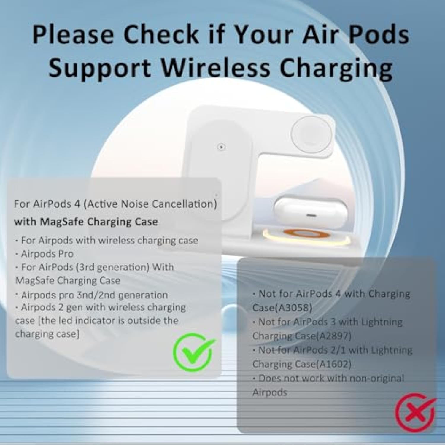 3 In 1 Foldable Charging Station For Apple Products,Fast Wireless Charger Travel Dock Adapter&Light For Iphone 16/15/14/13/12/11/X/Xs,For Iwatch 10/9/8/7/Ultra2/Ultra/Se,For Airpods 4/3/2/Pro/2(White)