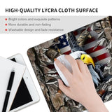 American Flag Eagle Rip Oak Camo (2) Square Mouse Pad, Texture, Waterproof, Anti Slip Rubber Base, Computer Mouse Pad, Laptop Mouse Pad