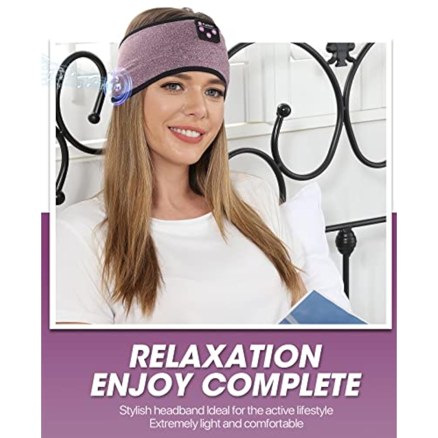 Bluetooth Headband Headphones, Sleep Headphones Bluetooth For Side Sleepers -