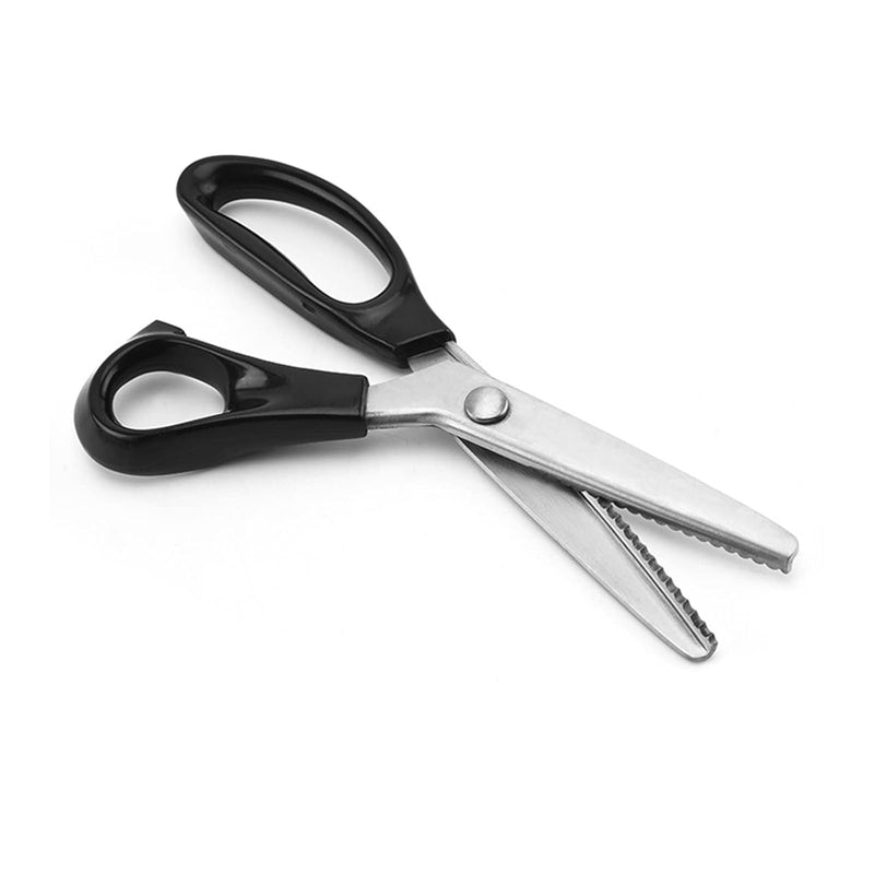 Pinking Shears Scissors For Fabric Paper Cutting, 9" Stainless Steel Zig Zag C