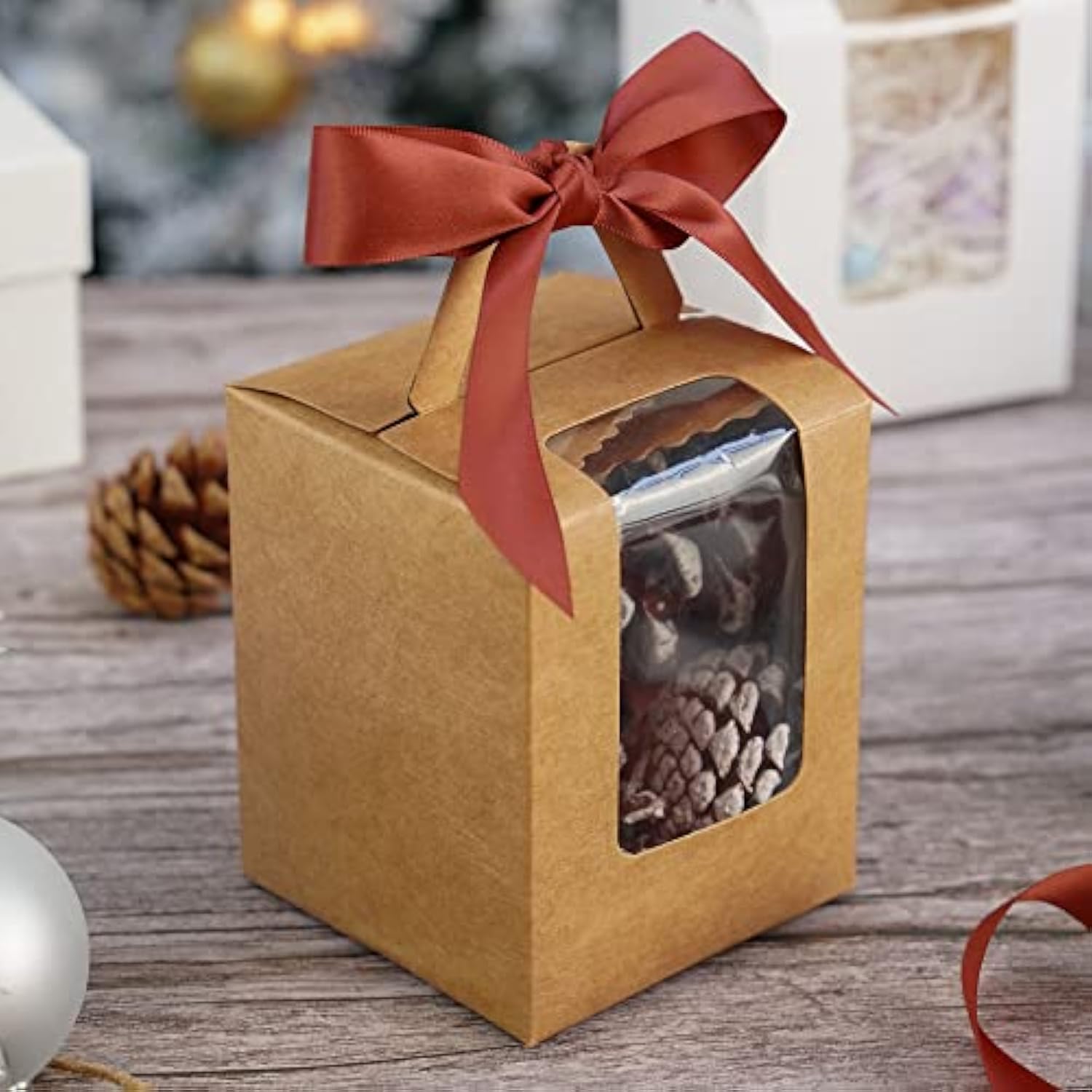 Satin Ribbon 1 Inch Wide Rust Red Ribbon For Fall Wedding 50 Yards Dou