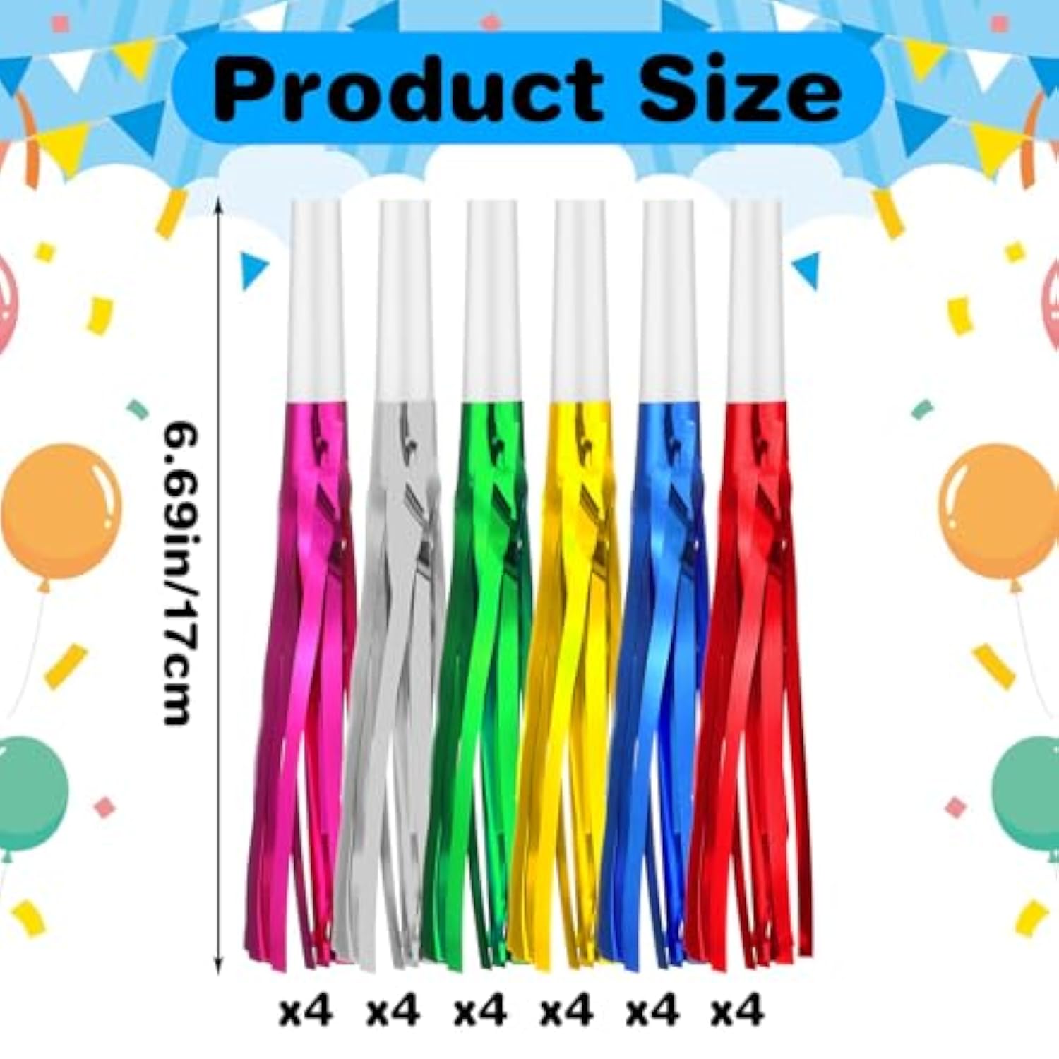 24pcs Noise Maker Party Horns for Sports Events Christmas Weddings Birthday 2026