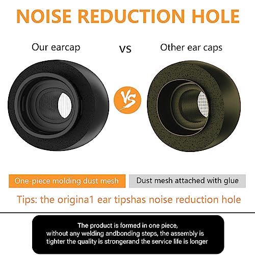 Memory Foam Replacement Ear Tips Compatible with AirPods Pro 2nd/1st Generation,with Noise Reduction Hole & Built-in dust Guard Screen,for USB-C