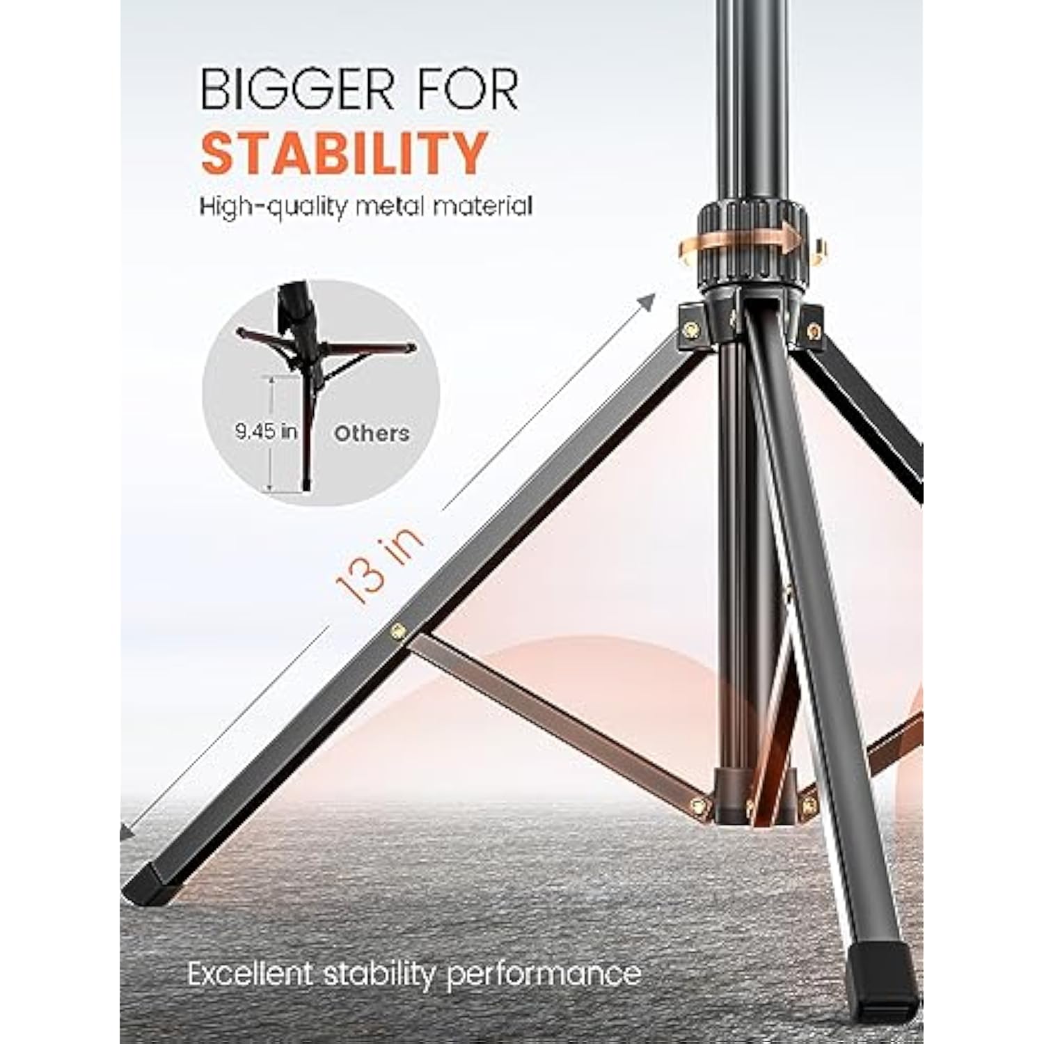 71in Aluminum Phone Tripod Stand with Wireless Remote for iPhone and Android