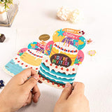 25Pcs/Set Birthday Party Cake Invitations With Envelopes, Kids Birthday Party Invitations, Perfect For Girls Boys Kids Birthday Party Celebration Decorations