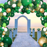 Jungle Balloon Garland Kit: Green, Gold & Dino Safari Party Decor
