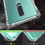 For Oneplus 8 Case [Not Compatible With Oneplus 8T],Clear Transparent Reinforced Corners Tpu Shock-Absorption Flexible Cell Phone Cover For One Plus 8(Clear)