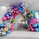 Disco Balloon Arch Kit: 70s Party Decorations with Metallic Stars