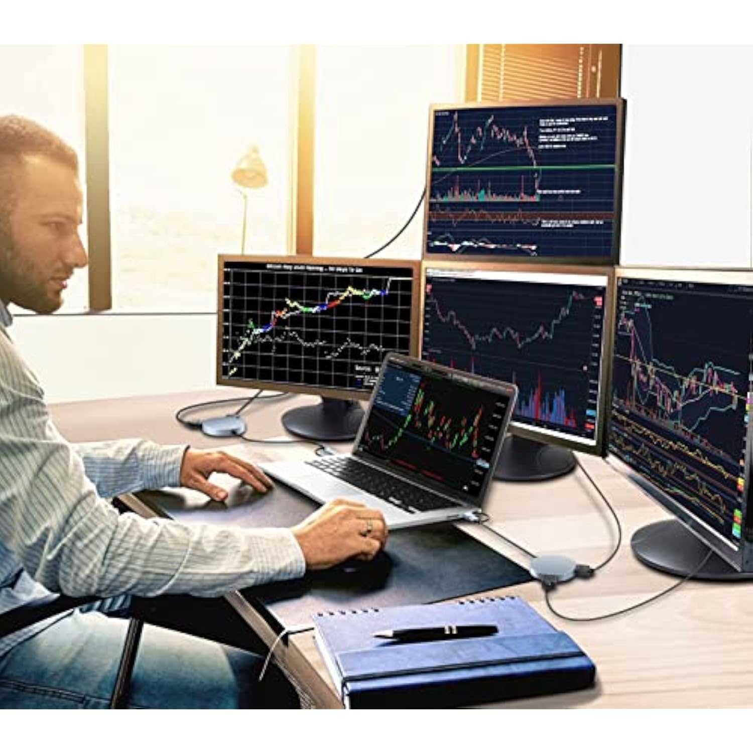 Usb 3.0 Or Usb C To Hdmi Adapter For Dual Monitors,Compatible For Mac Os And W