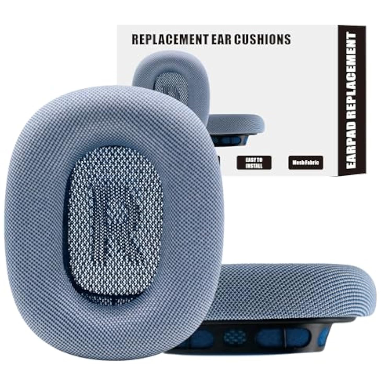 Replacement Ear Cushions Compatible For Airpods Max Headphones Replacement Ear Pads Compatible For Apple Airpodsmax Airpods Pro Max Ear Cushions Memory Foam Earmuffs Sky Blue Left Right