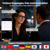 Ai Smart Glasses with Camera, 4K 8MP HD Photo and Video Recording with Real-Time Translation/Object Recognition/AI Voice Q&A/Recording, Calls and