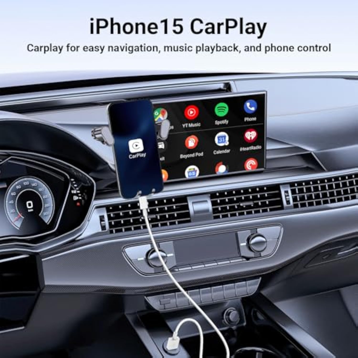 Car Carplay Cable For Apple Iphone 16 15 Pro Plus Max Plus, [3-Pack,3.3Ft+3.3Ft+6Ft] Usb A To Usb C For Carplay Usb C Cord, Usb C Cable For Ipad Pro/Air/Mini,Samsung Galaxy Car Charger Cable Cord