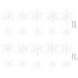 White Snowflake Garland Felt Banner Winter Garland Snow Banner Christmas Snowflakes Holiday Party Decorations Pack Of 2